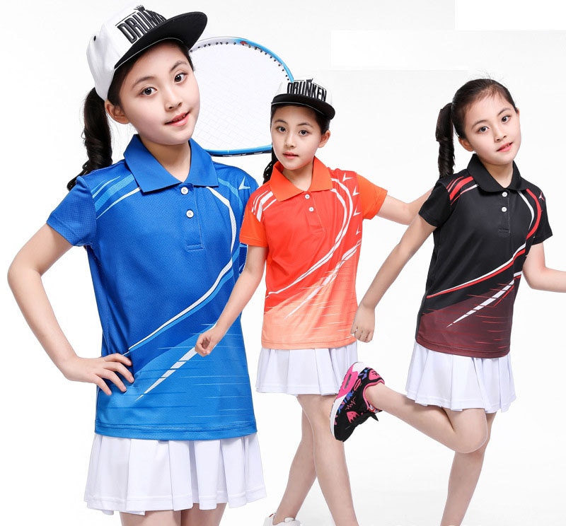 소녀 tenis masculino, 중국 탁구 셔츠, 어린이 반팔 탁구 정장, 어린이 배드민턴 셔츠, 스포츠 유니폼